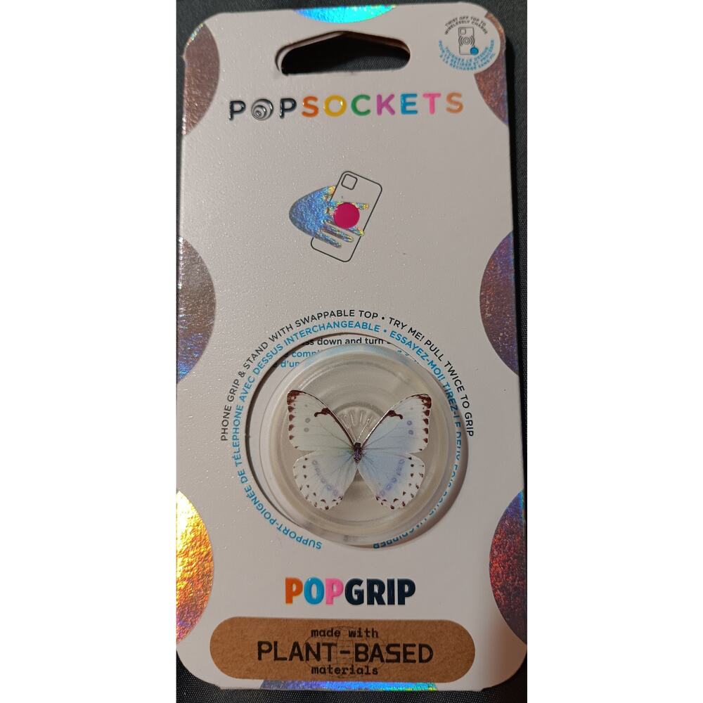 PopSockets PopGrip Phone & e-reader Grip w a Butterfly on it NEW